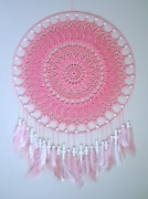 Łapacz snów, mandala na szydełku 50cm. Rękodzieło 