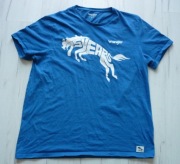 Piękna męska koszulka t-shirt WRANGLER rozmiar XL niebieska