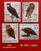 Znaczki fauna:753: ptaki- DDR/NRD 1982r 