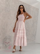 Lniana sukienka maxi na lato