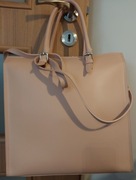 Torba skórzana Vera Pelle w kolorze bladego różu