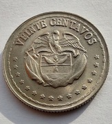 KOLUMBIA 25 Veinte Centavos 1964 okołoMENNICZA