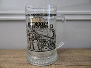 Szklany kufel 0,5l 500ml Twierdza Srebrna Góra duży grube szkło nadruk