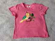 T-Shirt dziewczęcy z cekinowym ptaszkiem H&M rozm. 134/140