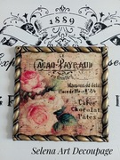 Dekoracyjne obrazek z kwiatami shabby chic vintage decoupage róże