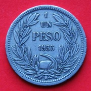 1  Peso  1933  r  -  Chile    