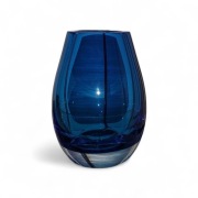 Wazon niebieski szkło huta