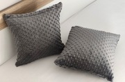 Poszewka na poduszkę 40x40 cm  z milutkiego minky. (kolor szary)