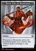 Mtg top Emblem Koth, Fire of Resistance