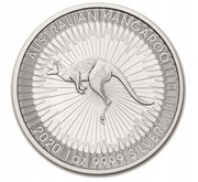 SREBRNA MONETA AUSTRALIJSKI KANGUR 1 oz 2020r MASTERBOX 250 SZT. OD RĘKI