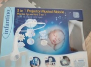 Karuzela Infantino projektor lampka 3w 1 niebieska