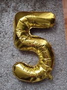 girlanda Ozdoba złota cyfra 5 urodziny