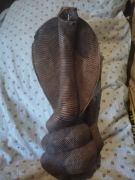 Duża figurka drewniana kobra 