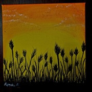 Obraz na płótnie ręczenie malowany 20x20cm