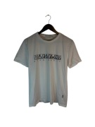 Koszulka napapijri biała z dużym logiem m