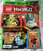 Lego Ninjago magazyn + metalowa puszka + 2 figurki + karta kolekcjonerska 