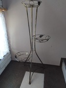 Kwietnik metalowy złoto-czarny