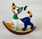 Figurka Goebel Rosina Wachtmeister, kot z porcelany.