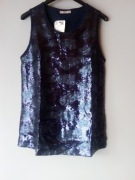 Orsay Granatowa z cekinów bluzeczka rozm. 36