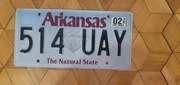 Arkansas tablica rejestracyjna usa oryginal