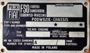 Tabliczka znamionowa  FSO