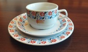 Porcelanowa filiżanka z Hotelu Forum W - wa / Lubiana UNIKAT  PRL