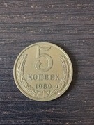 Moneta 5 kopiejek 1989 rok. ZSRR