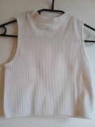 Koszulka damska - Cropp - krótka - biała - roz. S -