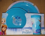 Zestaw talerzyki i kubek Frozen Kraina Lodu NOWE