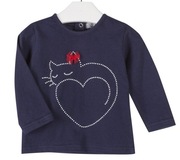 Nowa bluzka granatowa z kotkiem r. 86