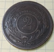 Urugwaj 2 centesimos 1869