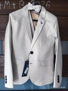 Garnitur chłopięcy beżowy 134 Nowy