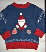 370* Świąteczny sweter Mikołaj 9/12 msc_ 86/92 cm