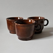 Porcelit Pruszków Filiżanki 3szt PRL 