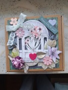 Kartka urodzinowa 3D w pudełku ręcznie robiona box prezent kwiaty