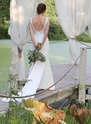 Suknia ślubna Pronovias Oliana rozmiar 36/34 boho