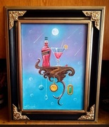 "SURREALIZM MAGICZNY -OBRAZ OLEJNY NA PŁÓTNIE 54x44-ANDRZEJ KACZMAREK 