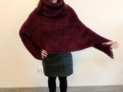 Sweter, golf w stylu "anioła"miękki, przejemny sweter, narzutka, ponczo