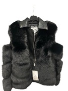 Kurtka damska eco skóra futro jesień zima modna L ciepła krótka 