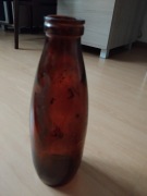 Butelka po mleku brązowa 