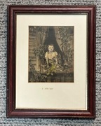 Stary druk A NEW DAY Dziewczynka w oknie 