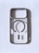 Etui/case przezroczyste z szarymi elementami i z MagSafe na iPhone'a 17 pro