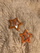 Spinki do włosów gwiazdy pomarańczowe y2k modne tiktok