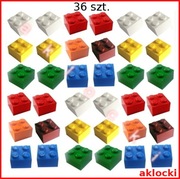 LEGO 3003 KLOCEK 2x2 biały brązowy czerwony niebieski zielony żółty  36 szt