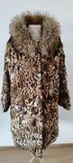 Futro -  kurtka z kawałków ocelota