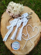 Breloki ze sznurka bawełnianego na zamówienie - super karabińczyk 