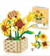 KLOCKI KWIATY KWIATKI - KWIAT W DONICY W DIY Z KLOCKÓW + DONICZKA 583 elem.