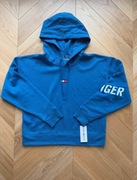 Niebieska bluza z kapturem / Blue hoodie / Tommy Hilfiger Sport / S