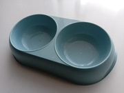 Miska dla małych młodych zwierząt podwójna na karmę na wodę 