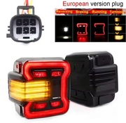 Jeep Wrangler JL Lampy tył LED dymione przyciemniane MEGA Efekt